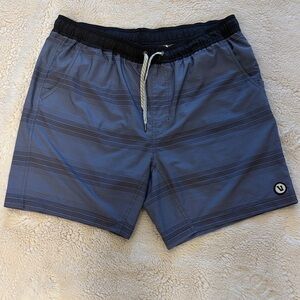 Vuori Men's Athletic Shorts in Blue and Black